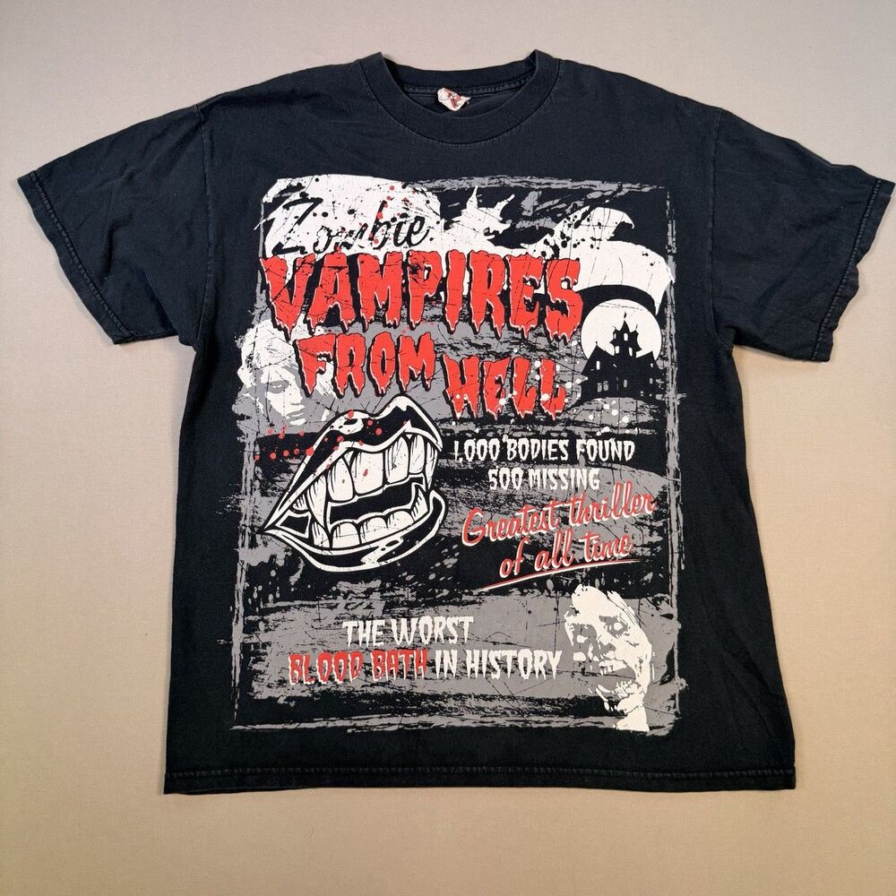 Vintage Zombie Vampires From Hell Shirt Size Medium Grunge Punk